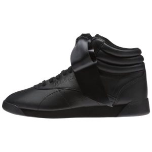 Adidasy Damskie Reebok Freestyle Hi Satin Bow Czarne/Szare PL 31XMPYF